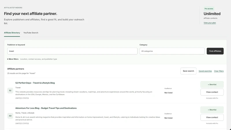 AffiliateFinders: Recruitment