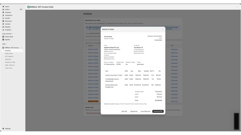 BillNest: GST Invoice India