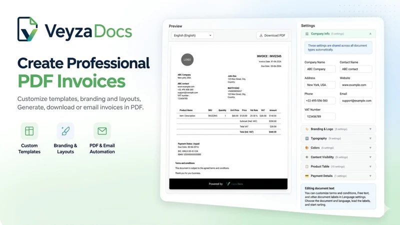 VeyzaDocs ‑ PDF Invoice