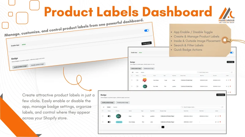 Magecurious Product Labels