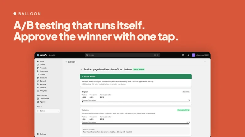 Balloon: AI A/B Testing & CRO