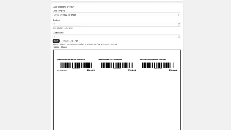 LabelRun: Barcode Labels