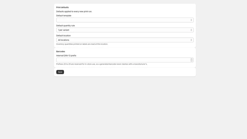 LabelRun: Barcode Labels