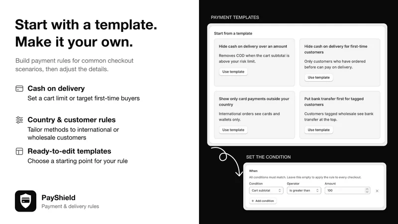 PayShield COD & Checkout Rules