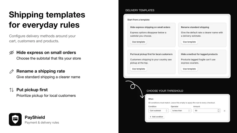 PayShield COD & Checkout Rules