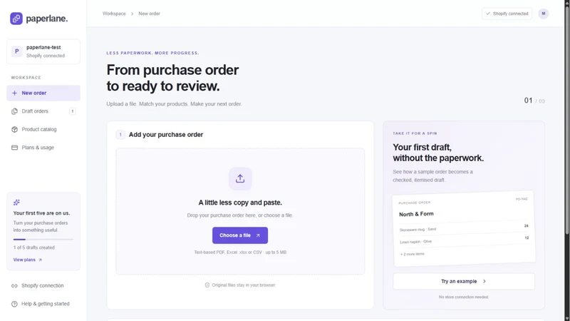 Paperlane: Purchase Orders