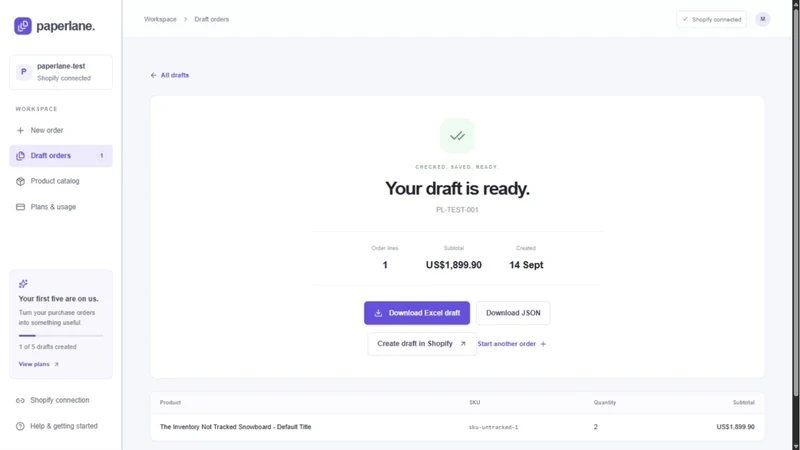 Paperlane: Purchase Orders