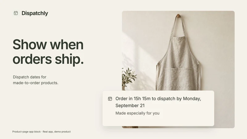 Dispatchly: Dispatch Dates