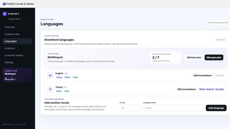 Fixitify Curate & Share Carts