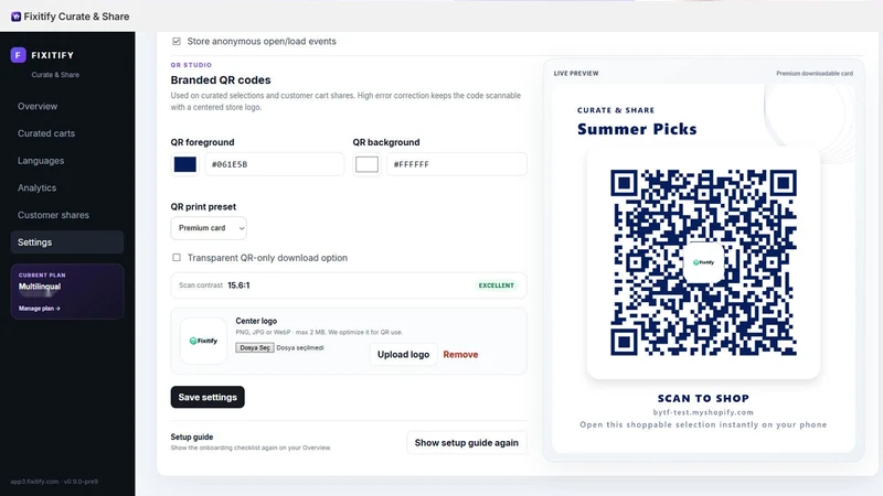 Fixitify Curate & Share Carts