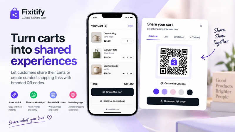 Fixitify Curate & Share Carts