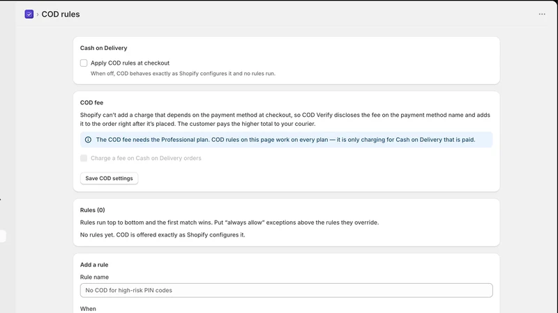 CODPilot — COD Verify
