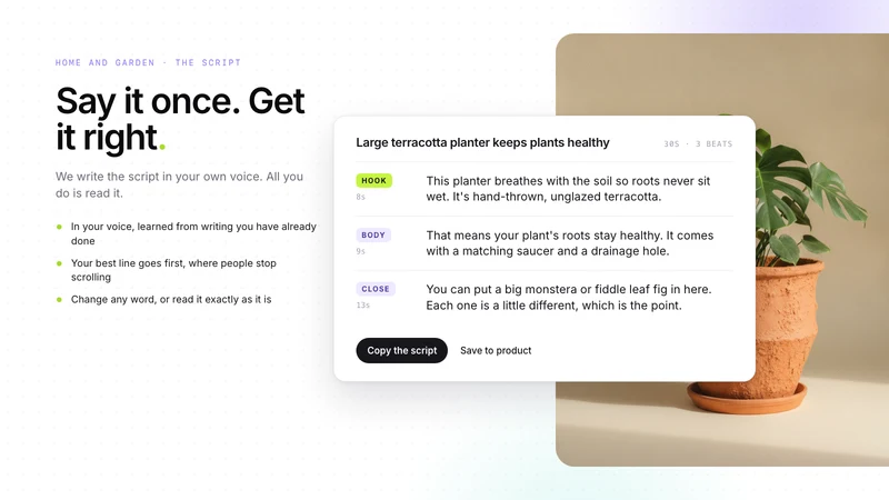 tengi: Product Video Scripts