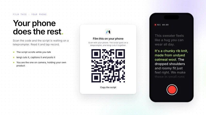tengi: Product Video Scripts