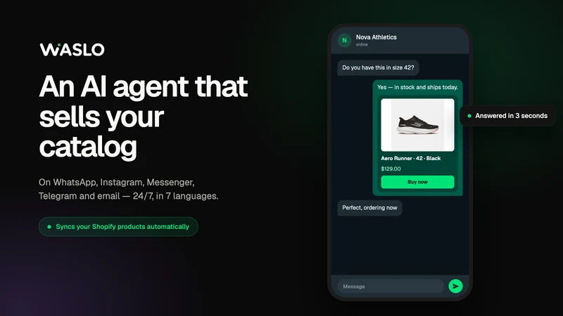 Waslo ‑ WhatsApp AI Agent