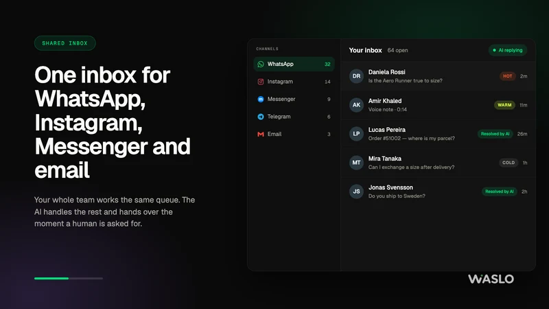 Waslo ‑ WhatsApp AI Agent