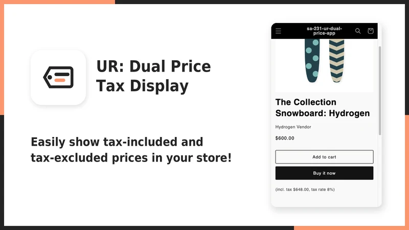 UR: Dual Price Tax Display