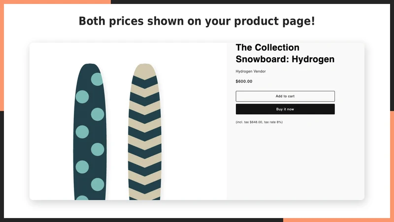 UR: Dual Price Tax Display