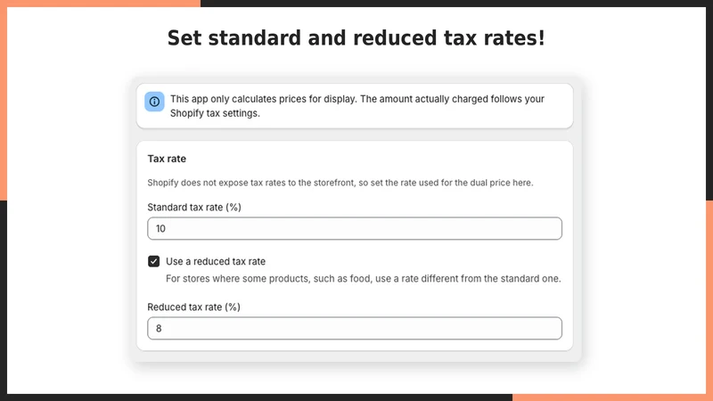 UR: Dual Price Tax Display