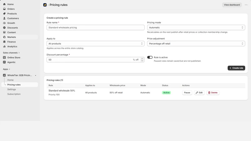 WholeTier: B2B Pricing