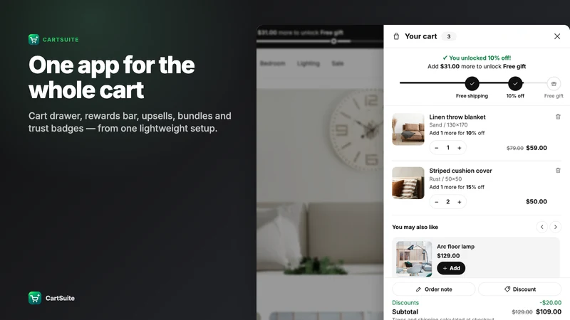CartSuite: Cart Drawer+Upsell