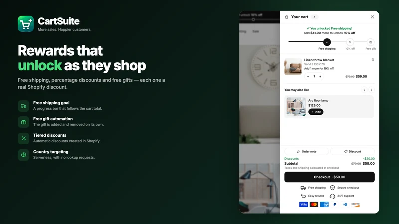 CartSuite: Cart Drawer+Upsell