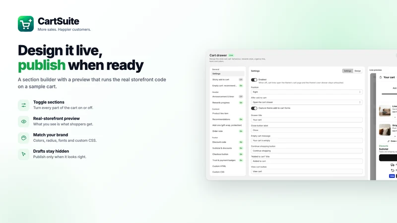 CartSuite: Cart Drawer+Upsell