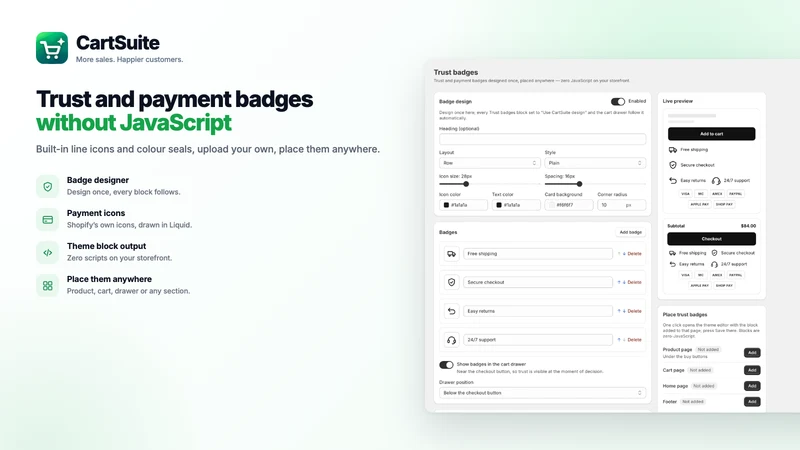CartSuite: Cart Drawer+Upsell