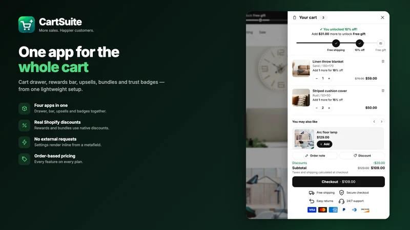 CartSuite: Cart Drawer+Upsell