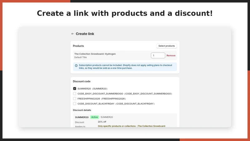 UR: Simple Checkout Links