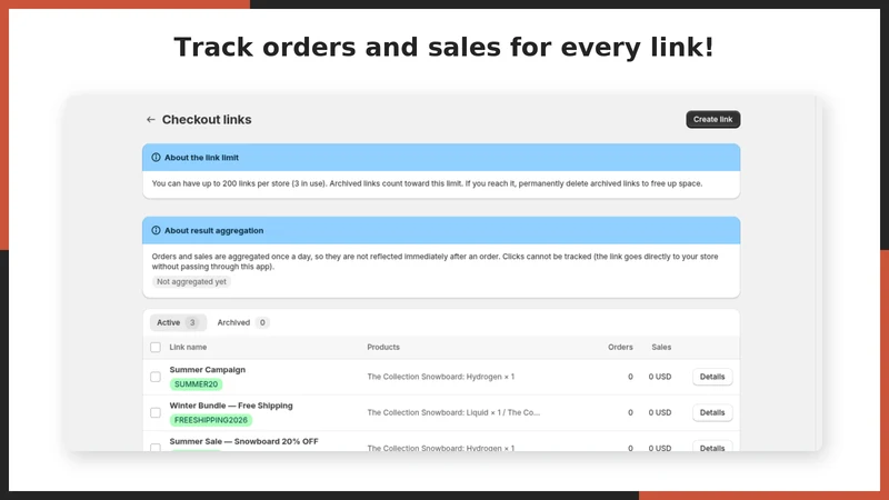 UR: Simple Checkout Links