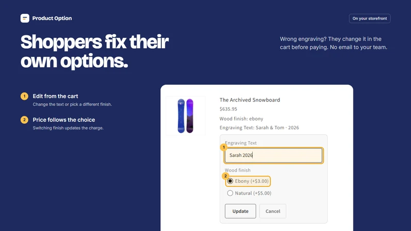 AE : Product Option