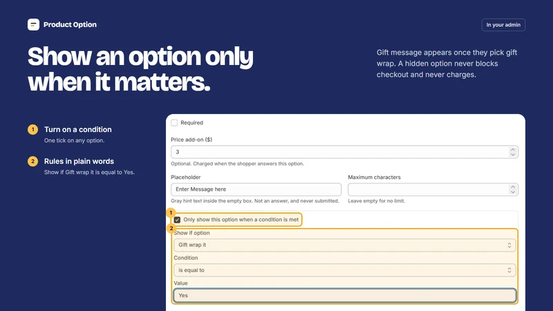 AE : Product Option