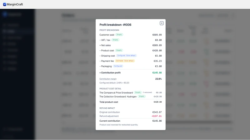 MarginCraft: Profit Analytics