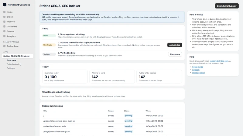 Stridec GEO/AI SEO Indexer