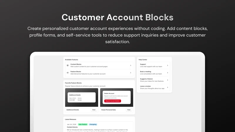 Customer Account Blocks