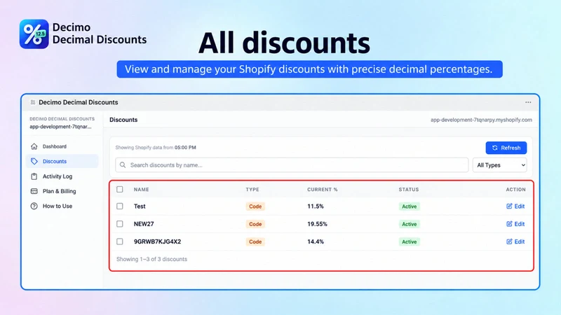 Decimo Decimal Discounts