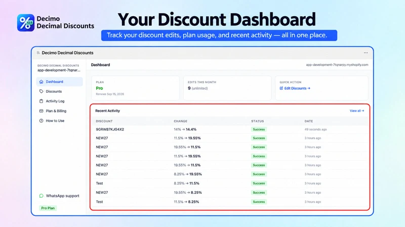 Decimo Decimal Discounts