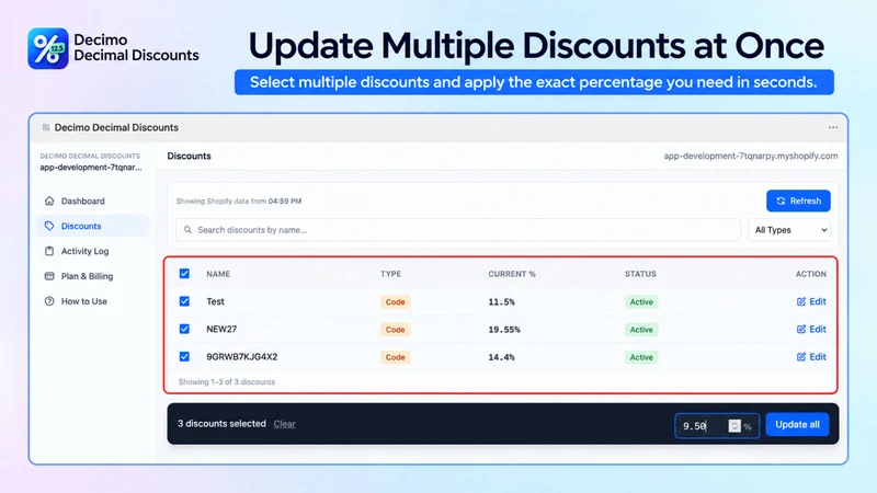 Decimo Decimal Discounts