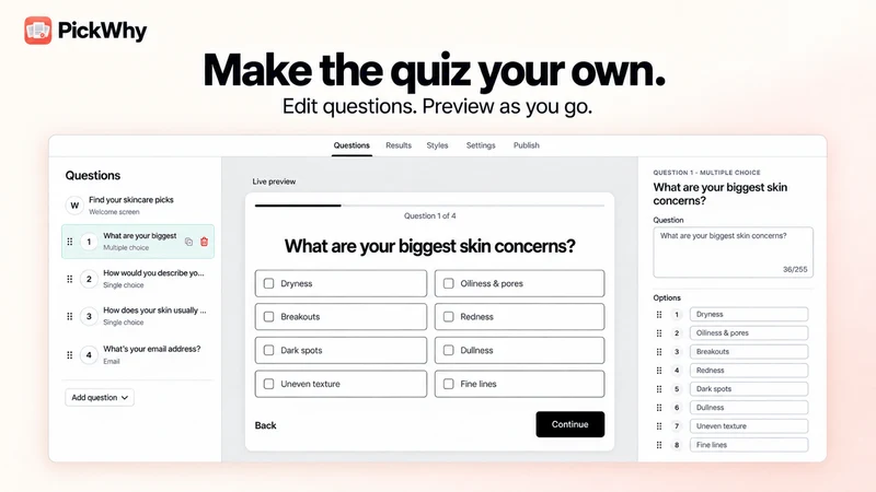 PickWhy: AI Product Quiz