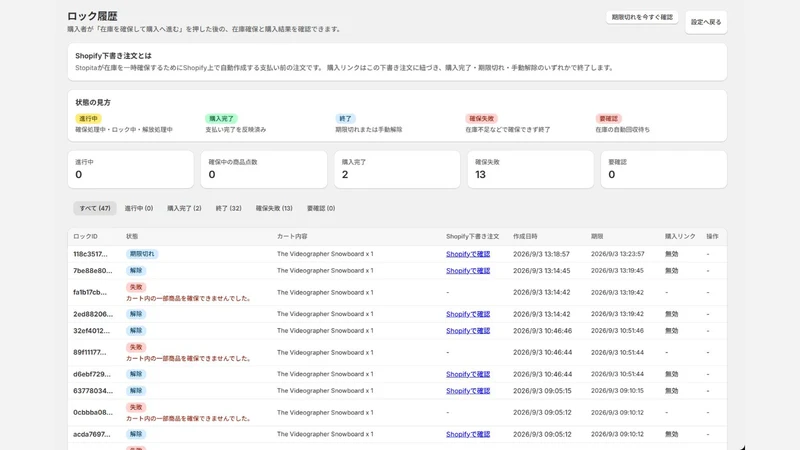Stopita: Inventory Reservation