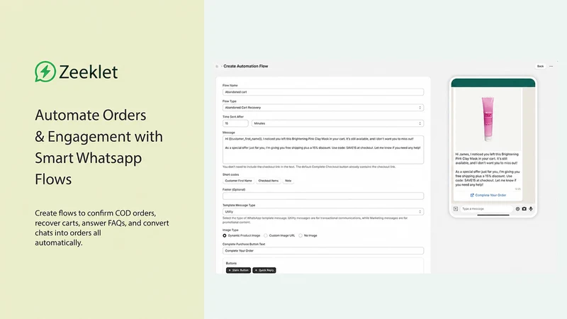 Zeeklet: WhatsApp Marketing+AI