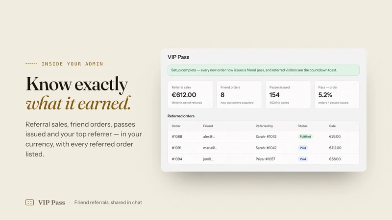 VIP Pass: Refer a friend