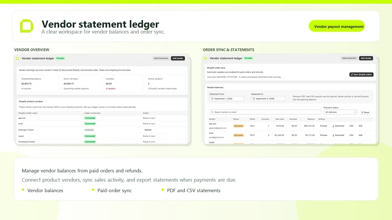 VendorFlow: Vendor Statements