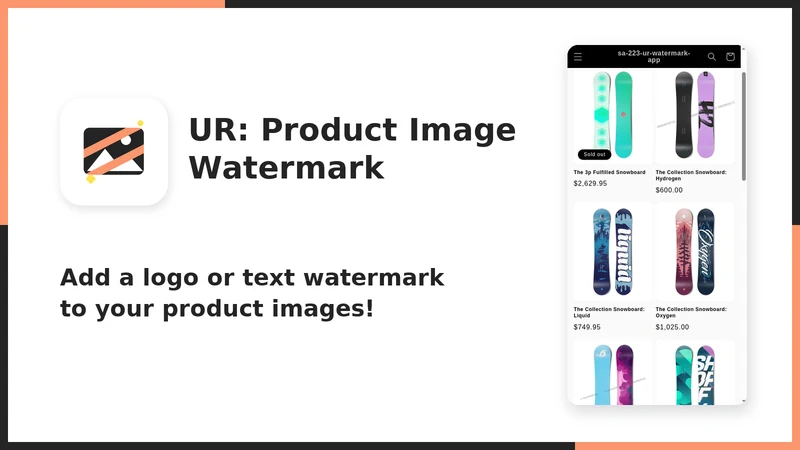 UR: Product Image Watermark