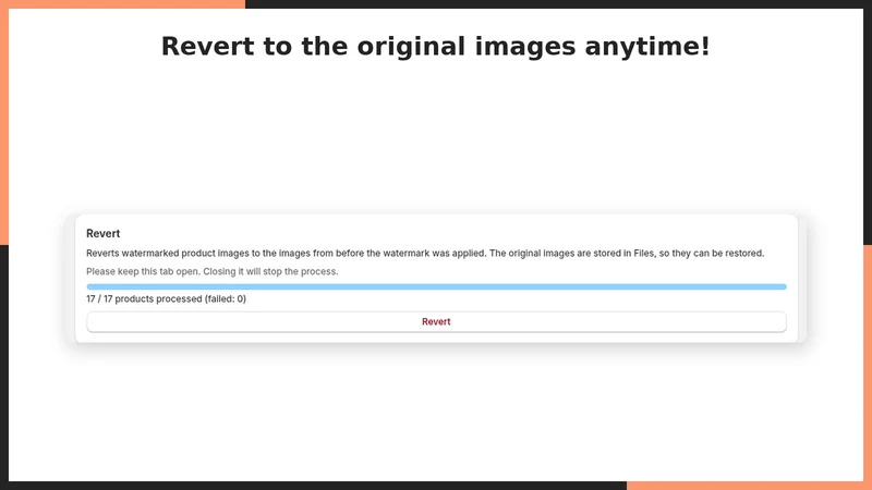 UR: Product Image Watermark