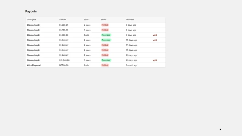 SplitMere: Consignment Payouts