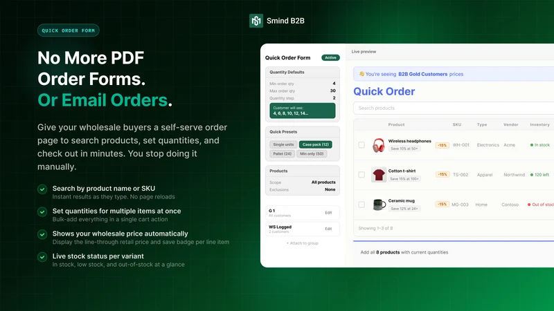 Smind B2B Wholesale Pricing