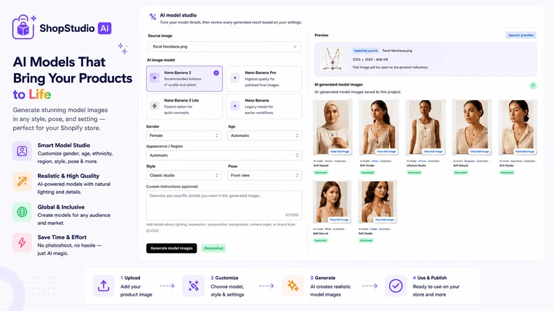 ShopStudio: AI Image Generator