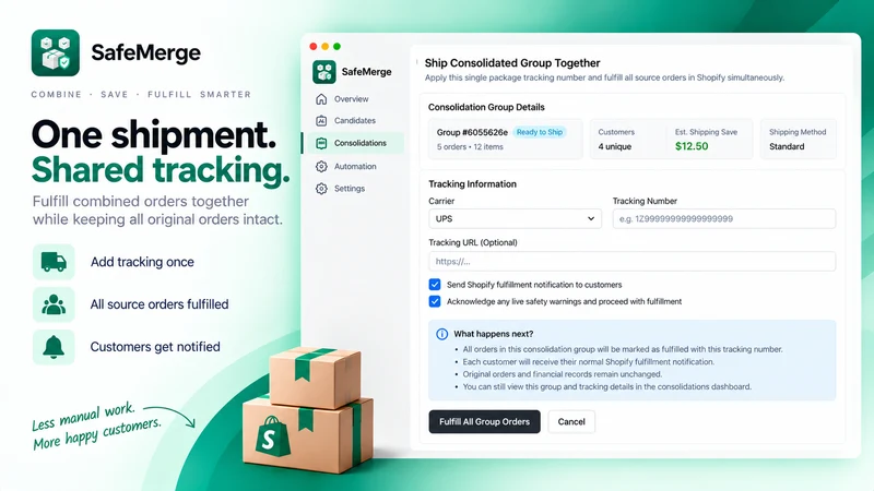 SafeMerge: Combine Orders